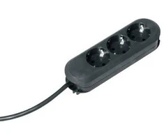 Bachmann lizdų juosta SMART 3 krypčių, juoda 5,0 m, be jungiklio