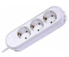 Bachmann lizdų juosta SMART 3 krypčių, balta 1,5 m, be jungiklio