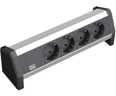 Bachmann DESK maitinimo juosta, 4 lizdai, juoda