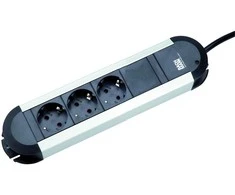 Bachmann lizdų juosta PRIMO ALU, 3 krypčių, juoda, 2,0m, be jungiklio