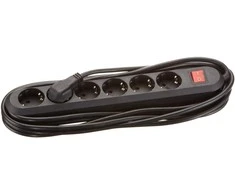 Bachmann lizdų juosta SMART 6 krypčių, juoda 5,0 m, su jungikliu