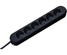 Bachmann lizdų juosta SMART 6 krypčių, juoda 3,0 m, be jungiklio