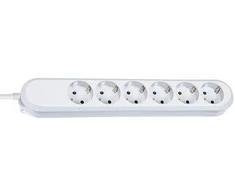 Bachmann lizdų juosta SMART 6 krypčių, balta 5,0 m, be jungiklio
