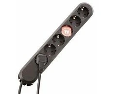 Bachmann SMART 6x Gniazd juodas Strom 5m