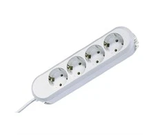 Bachmann lizdų juosta SMART 4 krypčių, balta 1,5 m, be jungiklio