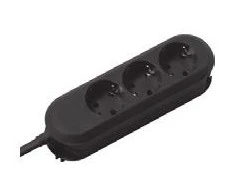 Bachmann lizdų juosta SMART 3 krypčių, juoda 1,5 m, be jungiklio