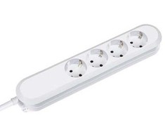 Bachmann lizdų juosta SMART 4 krypčių, balta 1,5 m, be jungiklio