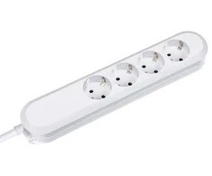 Bachmann lizdų juosta SMART 4 krypčių, balta 1,5 m, be jungiklio