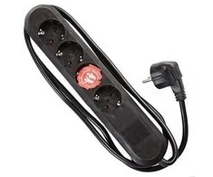Bachmann lizdų juosta SMART 4 krypčių, juoda 1,5 m, be jungiklio