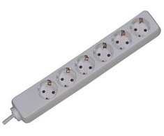Bachmann lizdų juostelė SMART 6 krypčių, balta 3,0 m, be jungiklio