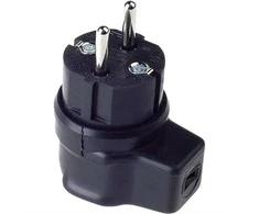 Bachmann BACHMANN guminis kampinis kištukas, IP44, juodas