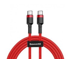 Baseus Cafule kabelis USB-C PD 2.0 QC 3.0 60W 1m - Raudonas