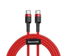 Baseus Cafule kabelis USB-C PD 2.0 QC 3.0 60W 1m - Raudonas