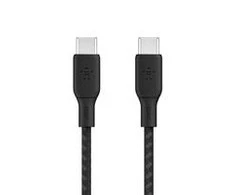 BELKIN BRAIDED USB-C/USB-C/KABELIS PALAIKIA GREITĄ ĮKROVIMĄ