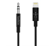 Belkin Lightning iki 3,5 mm kabelis AV10172bt03-BLK Juodas