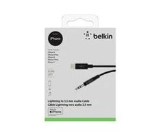 Belkin Lightning iki 3,5 mm kabelis AV10172bt03-BLK Juodas