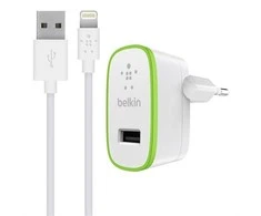 Įkroviklis Belkin Boost Charge 12W USB-A + USB-A iki Lightning kabelis 1,0m baltas