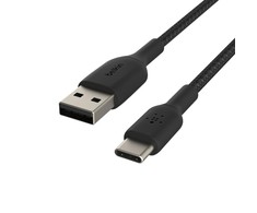 BELKIN BOOST CHARGE USB-A Į USB-C CABLE_BRAIDED, 2M, Juodas
