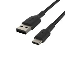 BELKIN BOOST CHARGE USB-A Į USB-C CABLE_BRAIDED, 2M, Juodas