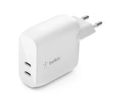 Belkin 2x USB C, maitinimo šaltinis, 40W, balta