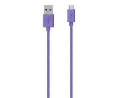 Belkin Range 2m Micro USB kabelis išmaniesiems telefonams ir planšetiniams kompiuteriams - Violetinė