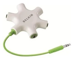 Belkin F8Z274bt RockStar 5 x 3,5mm Jack Audio Splitter balta