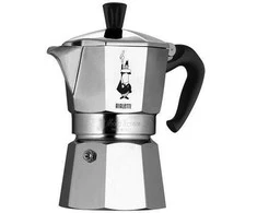 Bialetti Moka Express Moka kavinukas Aliuminio, Juodas
