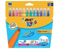 BIC Flomasteriai KID Couleur XL, 12 spalvų rinkinys NP