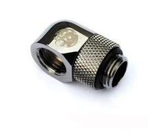 Bitspower adapteris 90 laipsnių kampu, G1/4 colio AG į G1/4 colio IG – pasukamas, blizgantis sidabrinis