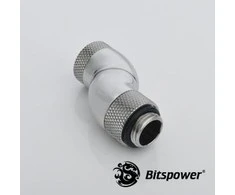 „Bitspower“ adapteris 90 laipsnių G1/4 colio kištukas į G1/4 colio kištuką – 3 pasukami, blizgūs jungiamieji lizdai