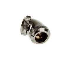 Bitspower Multi-Link adapteris 60 laipsnių 12mm OD iki 12mm OD kietas vamzdelis - blizgus juodas