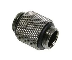 Bitspower Adapteris straight G1/4 inch female to G1/4 inch female – rotary, glossy juodas