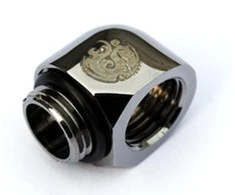 Bitspower Adapteris 90 Grad G1/4 col. AG for G1/4 col. IG – juodas glossy
