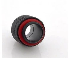 Bitspower adapteris, tiesus, G1/4 colio AG į G1/4 colio AG – pasukamas, juodos anglies spalvos