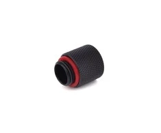 Bitspower adapteris G1/4 colio kištukas į G1/4 colio kištuką – 15 mm, juodos spalvos