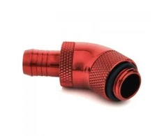 Bitspower connector 45 degrees G1/4 inch male thread to 10mm ID – rotatable, red