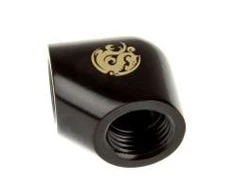Bitspower adapteris 90 laipsnių G1/4 colio IG į G1/4 colio IG – matinės juodos spalvos