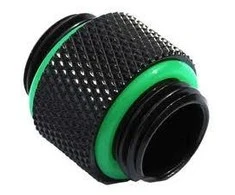 Bitspower adapteris, tiesus G1/4 colio AG į G1/4 colio AG – pasukamas, matinis juodas
