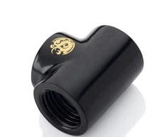 Bitspower Adapteris T-Splitter 3x G1/4 inch female thread – matte juodas