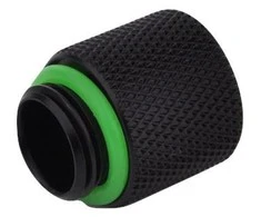 Bitspower adapteris G1/4 colio AG į G1/4 colio IG – 15 mm, matinis juodas