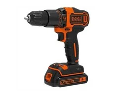 Black &amp; Decker Juodas &amp; Decker Akumuliatorinis smūginis gręžtuvas BDCHD18KB 18V 2 x 1,5 Ah, Juodas &amp; Decker