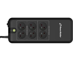 POWERWALK VFD 600 APFC FR Power Walker UPS budėjimo / neprisijungus 600VA 4x FR C10 (10A) + 2x FR C10 OUT (Listwa)
