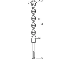 Bosch SDS-plus-5 grąžtas (S4L) 12 x 150 x 215 mm,1 vnt.