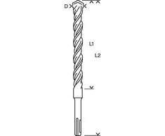 Bosch SDS-plus-5 grąžtas (S4L) 14 x 400 x 465 mm,1 vnt.