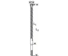 Bosch SDS-plus-5 grąžtas (S4L) 25 x 950 x 1000 mm,1 vnt.