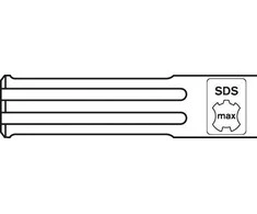 Bosch SDS max antg.stulpelių įkalimui 16,5x260 mm