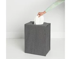 Brabantia Skalbinių krepšiai stač. formos 55L - Pepper Juodas