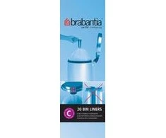 Brabantia atkritumu tvertnes ieliktņi C, 12l, 20 maisi rullītī, balts