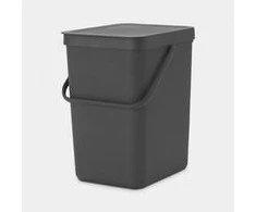 Šiukšlių dėžė BRABANTIA Sort &amp; Go, tamsiai pilkos sp., 25 L