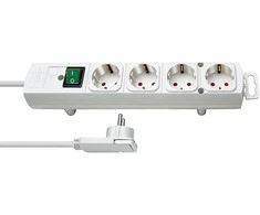 Ilgiklis BRENNENSTUHL Comfort-Line Plus, 4 lizdai, 2 m, + J plokš. kišt., 3G1,5, baltas